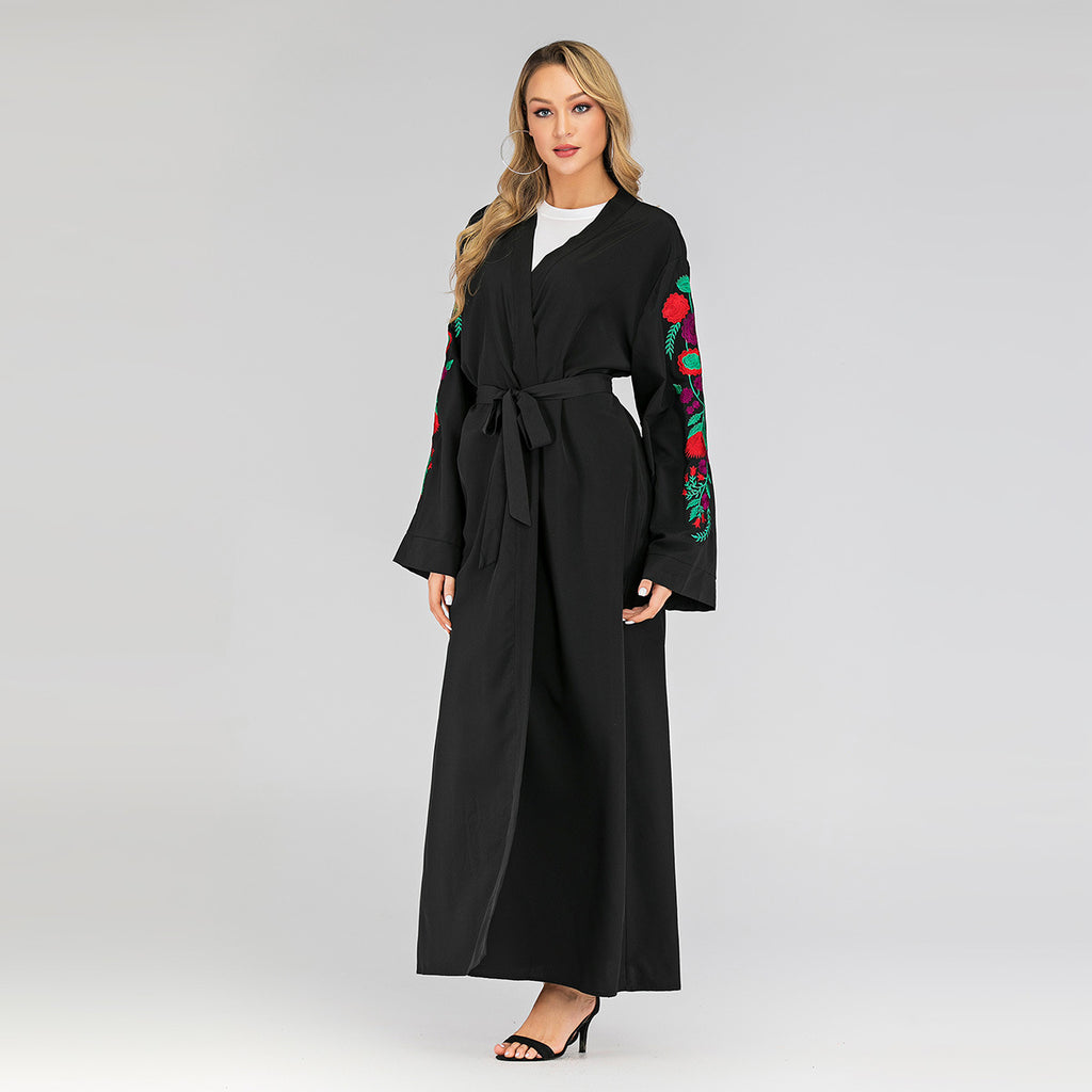 Luxury Embroidered Slim-Fit Cardigan – Premium Modest Elegance for Women