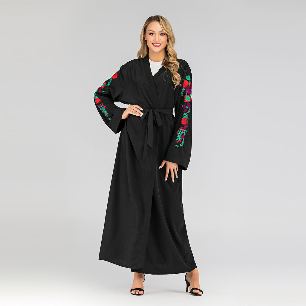 Luxury Embroidered Slim-Fit Cardigan – Premium Modest Elegance for Women