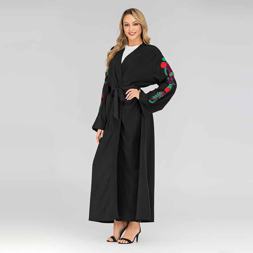 Luxury Embroidered Slim-Fit Cardigan – Premium Modest Elegance for Women