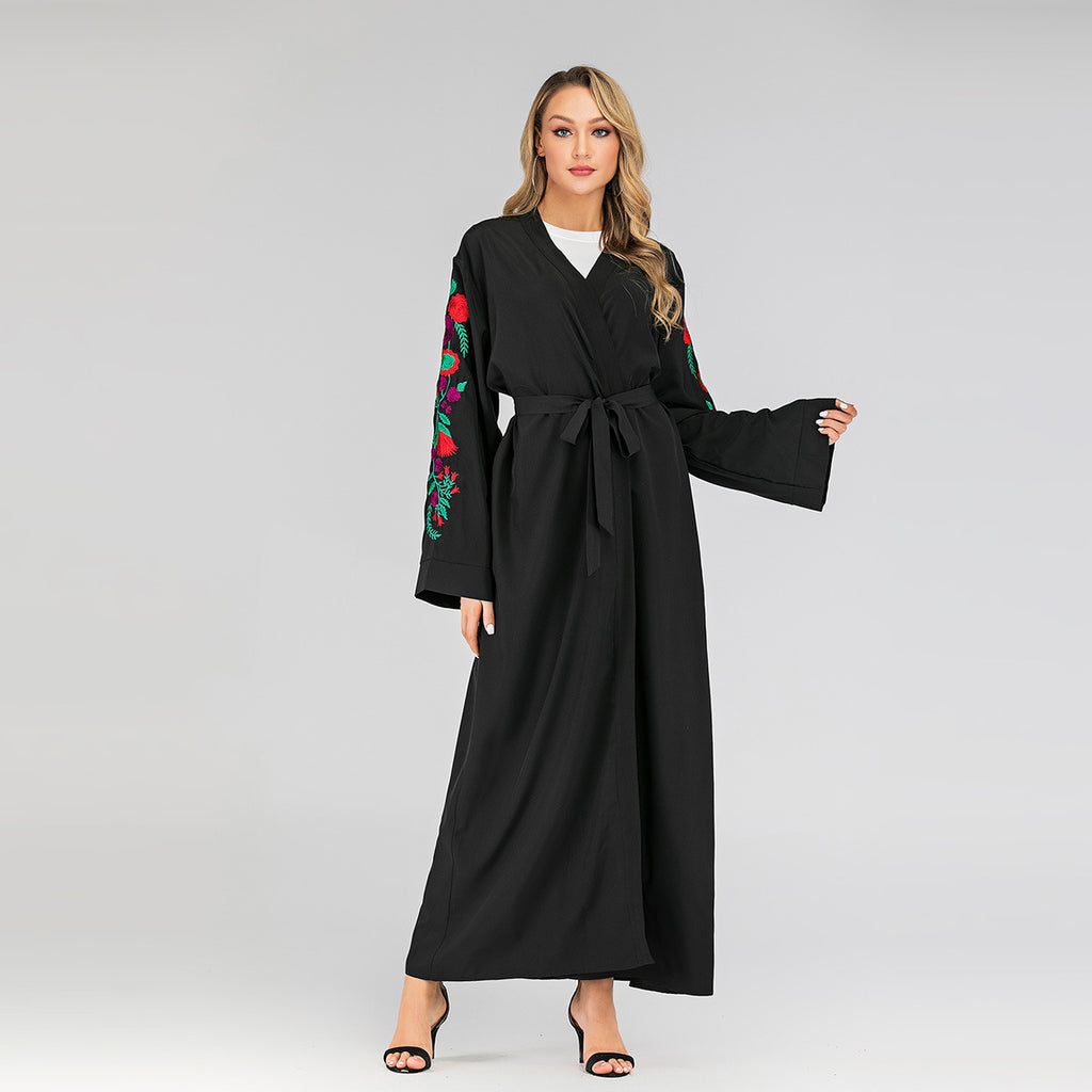 Luxury Embroidered Slim-Fit Cardigan – Premium Modest Elegance for Women