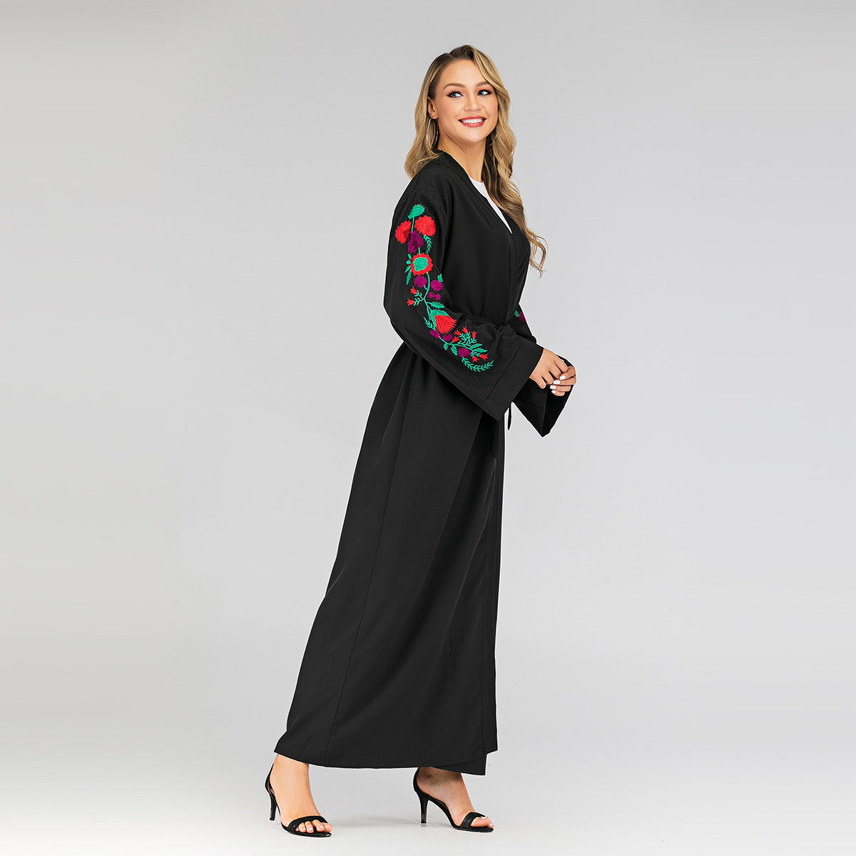 Luxury Embroidered Slim-Fit Cardigan – Premium Modest Elegance for Women