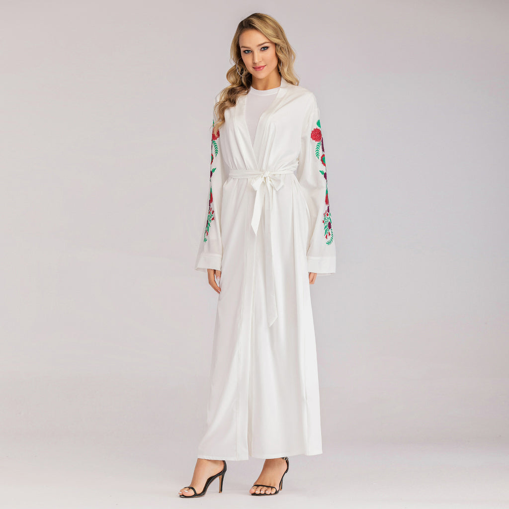 Luxury Embroidered Slim-Fit Cardigan – Premium Modest Elegance for Women