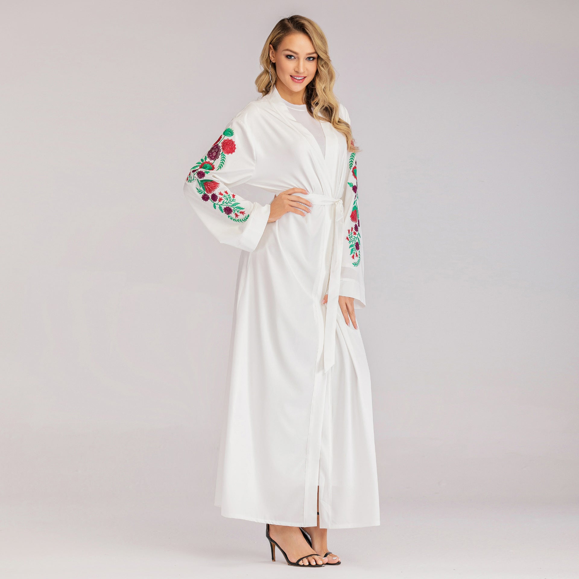 Luxury Embroidered Slim-Fit Cardigan – Premium Modest Elegance for Women