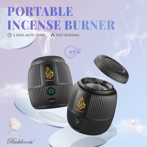 Bukhoor Portable Electric Incense Burner – Rechargeable, Bakhoor Diffuser